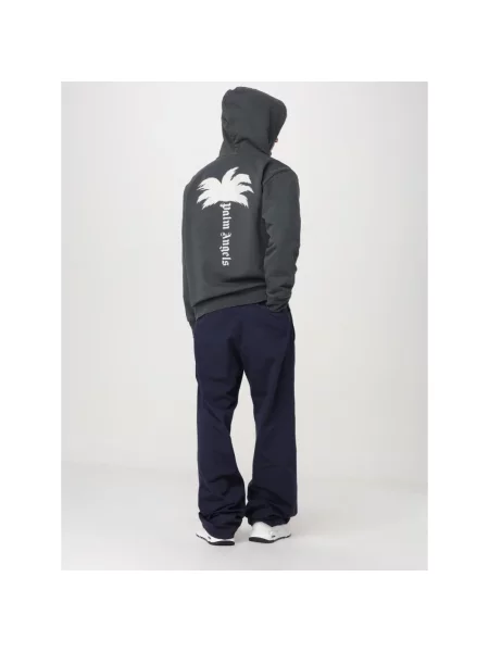 Spodnie Palm Angels z logo niebieskie