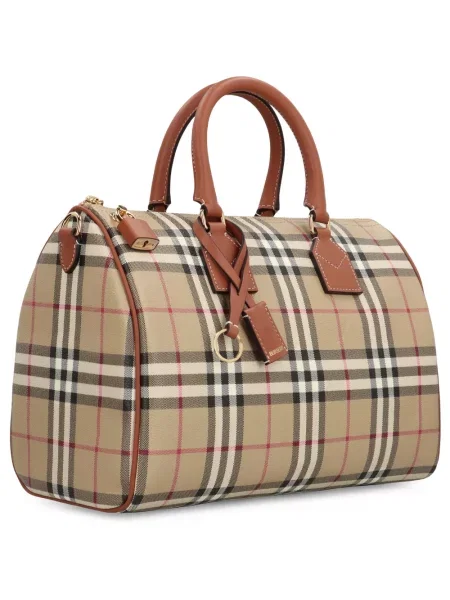 Torebka Burberry w kratę brązowa