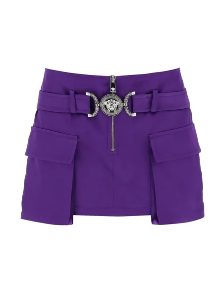 Mała mały spódnica mini Versace fioletowa