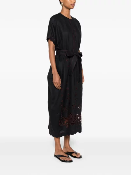 Rochie midi Vita Kin cu broderie negru