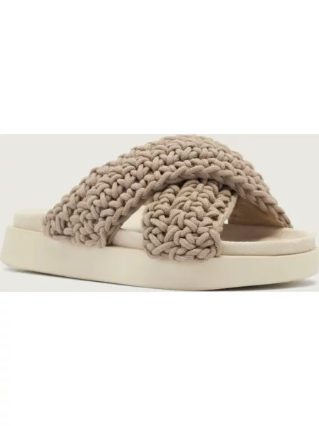 Papucs Inuikii Woven Taupe bézs