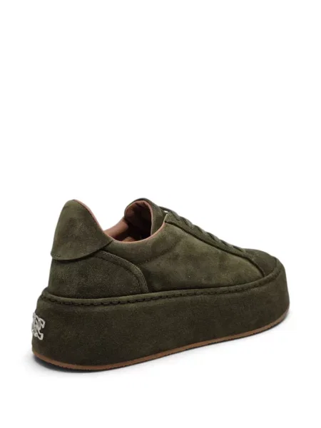 Sneakerși Casadei din piele de căprioară cu platformă verde
