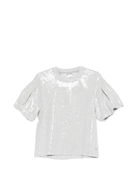 Tricou Dkny cu paiete gri