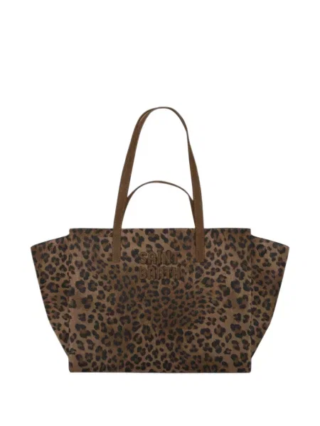 Leopárdmintás shopper táska Mc2 Saint Barth nyomtatás barna