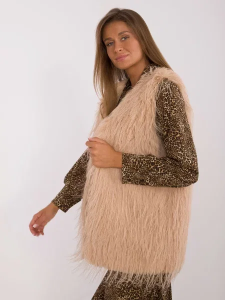 Vestă Fashionhunters maro