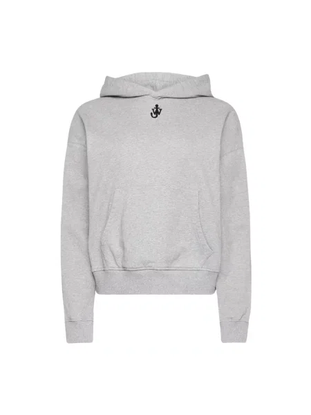 Bluza z kapturem Jw Anderson z kapturem z logo szara