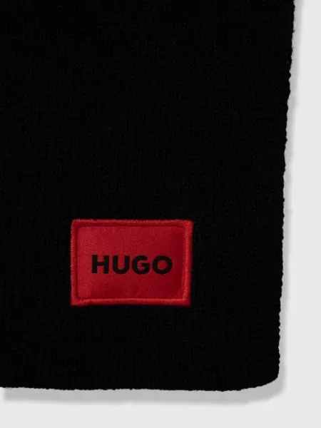 HUGO Šál Zaff 6 svetločervená čierna