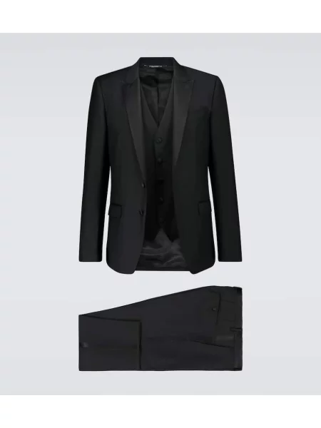 Garnitur Dolce&gabbana pikowany czarny