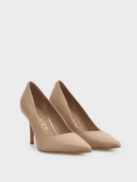 Кожаные туфли Guess бежевые