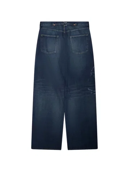 Дънки straight leg Junya Watanabe Man с принт синьо