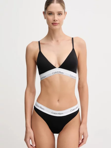 Calvin Klein Underwear tangá dámske s bavlnou čierna