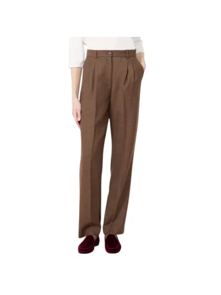 Spodnie Weekend Max Mara brązowe
