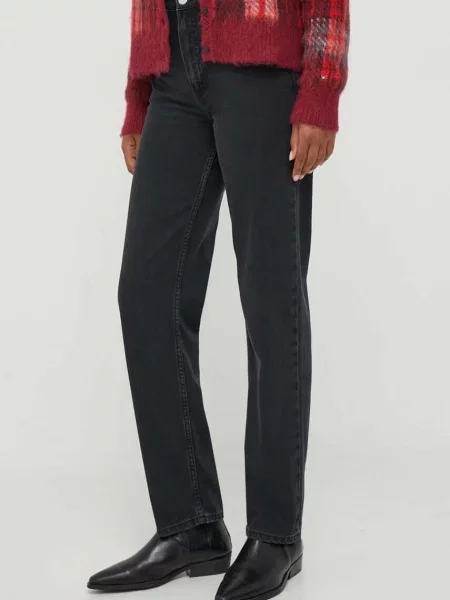 Дънки Tommy Hilfiger Classic с висока талия черно