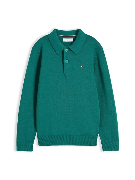 TOMMY HILFIGER Pulover Essential smarald verde