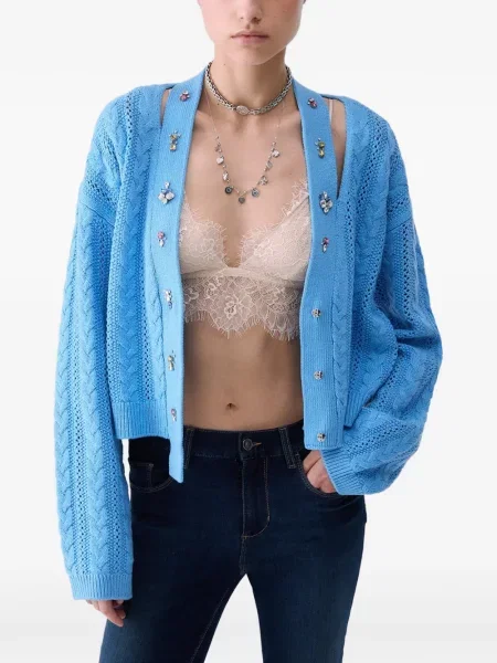 Cardigan Liu Jo cu broderie albastru