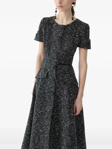 Rochie midi Carolina Herrera din tweed negru