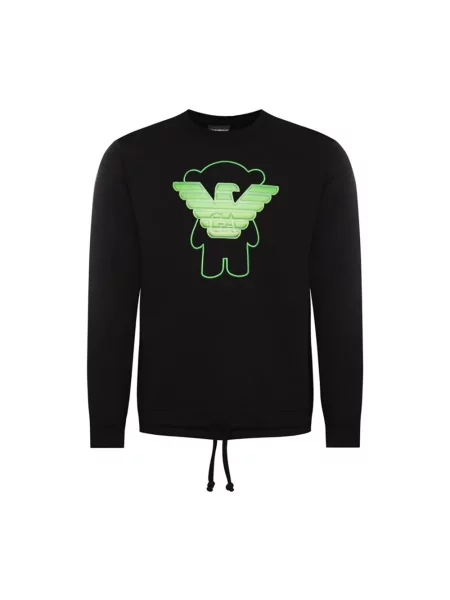 Bluza z kapturem Emporio Armani z kapturem czarna