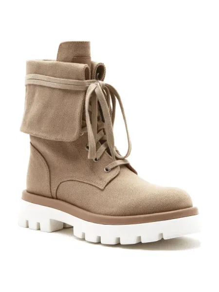 Botine Twinset din piele bej