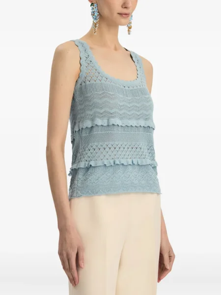 Top Oscar De La Renta albastru