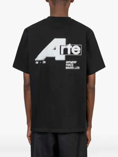 Tricou Arte Antwerp cu imagine negru