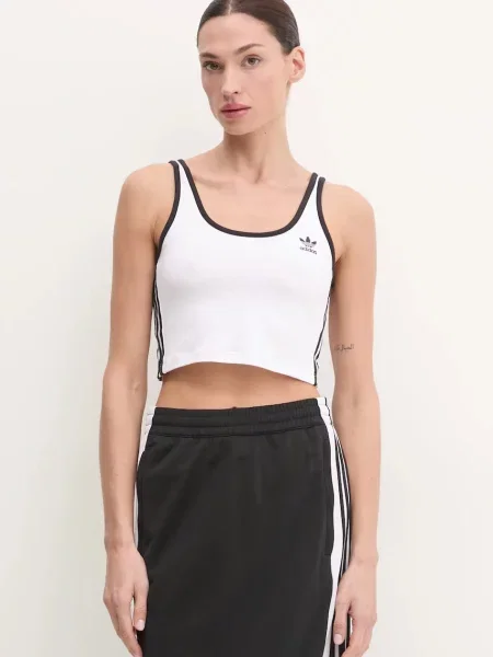 Топ Adidas на райета бяло