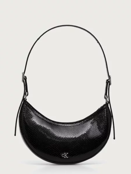 Calvin Klein torebka hobo z imitacji skóry czarna