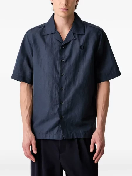 Gulerat cămașă Fred Perry cu broderie albastru