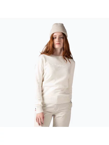 Női pulóver Rossignol Signature Rossignol Knit white Signature Rossignol Knit fehér
