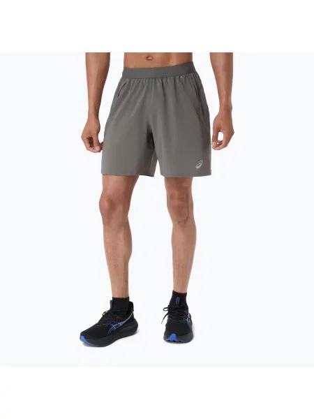 Pantaloni scurți de alergare pentru bărbați Asics Road Short Truffle Grey gri