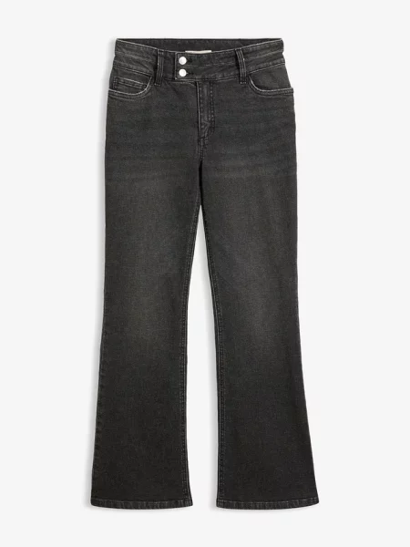 Jeansy bootcut z wysokim stanem czarne