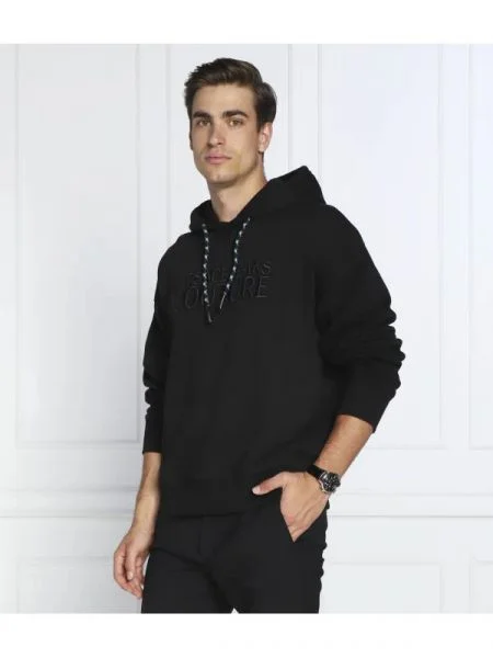 Versace Jeans Couture Hanorac | Relaxed fit negru