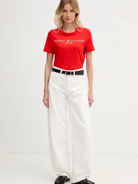 Tommy Hilfiger kratka majica rdeča