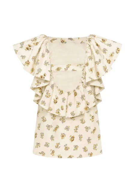 Rochie Alemais cu model floral cu imagine alb