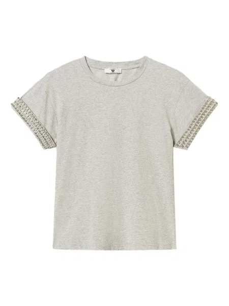Tricou Twinset cu perle gri