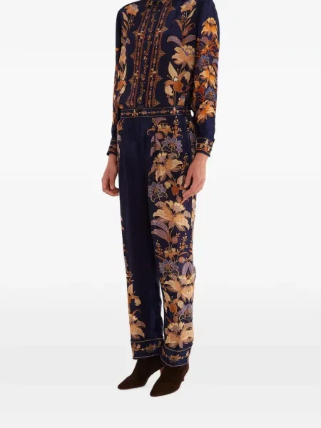 Pantaloni Farm Rio cu model floral cu imagine albastru