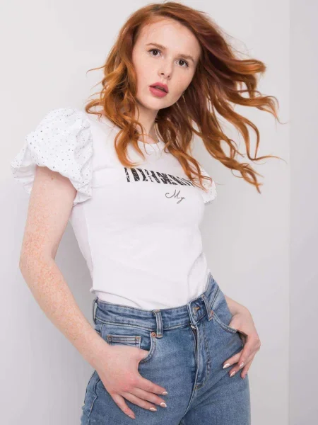 Tricou H&b cu strasuri alb