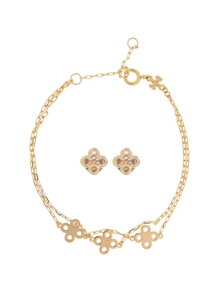 Cercei Tory Burch cu autograf auriu