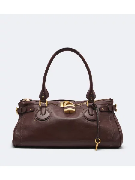 Geantă Chloé din piele maro