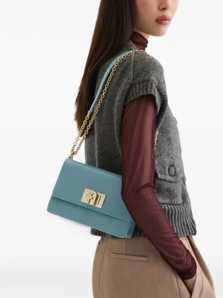 Crossbody kabelka Furla modrá
