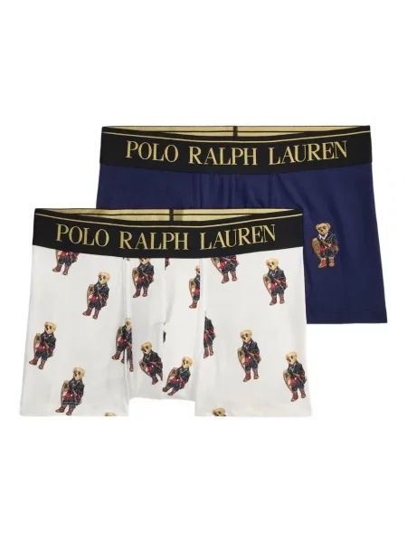 Briaunotas pusiau užtrauktukas zomšinės bokseriai Polo Ralph Lauren balta
