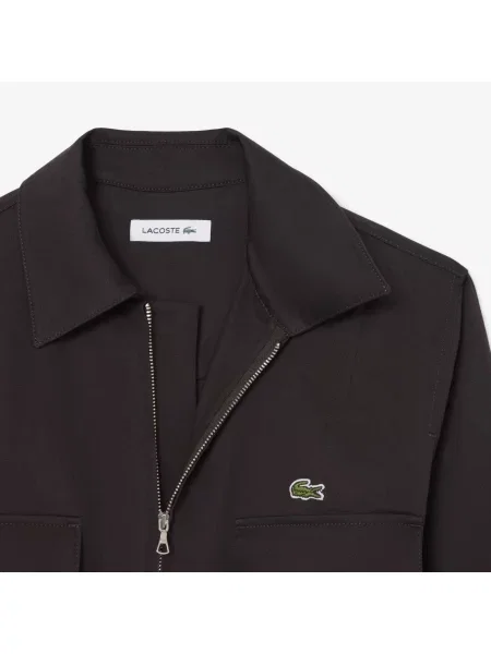 Lacoste Kombinezon Z Elastycznej Gabardyny Z Kołnierzykiem Polo brązowy