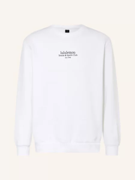 Lululemon Mikina Steady State Crew Graphic white bílá