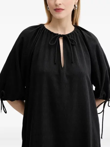 Rochie midi Samsøe Samsøe până la genunchi de costum negru