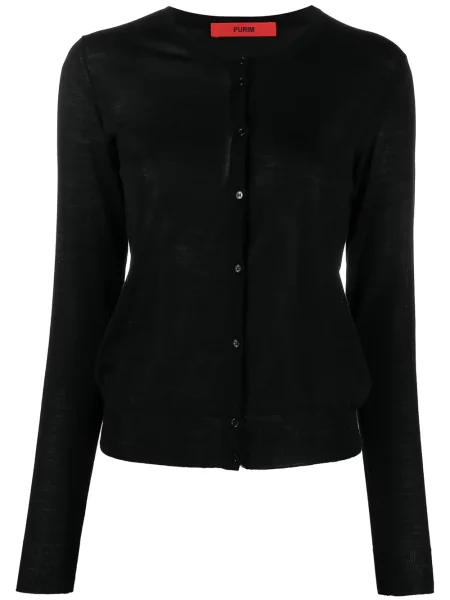 Cardigan Roberto Collina cu decolteu rotund negru