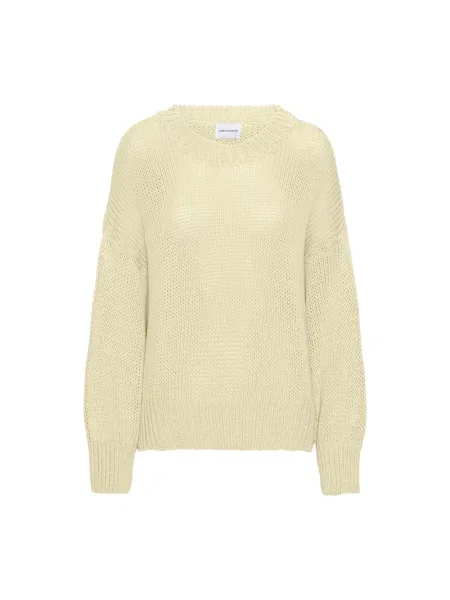 Sweter Americandreams z okrągłym dekoltem żółty