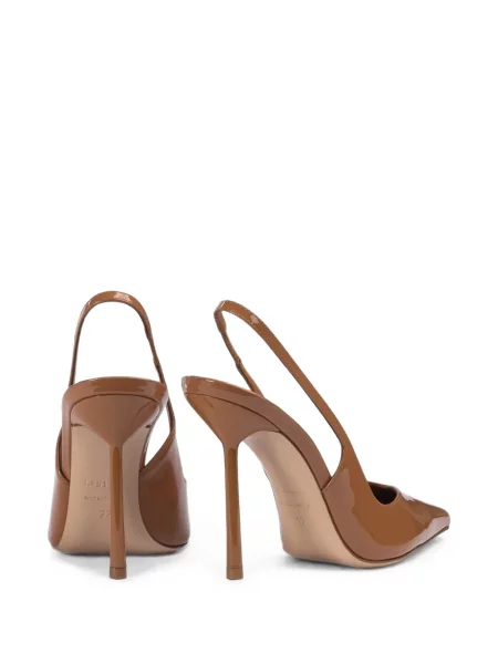Pantofi cu toc Le Silla din piele slingback maro