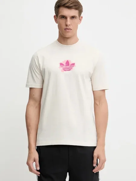 Тениска adidas Originals Graphic Tee с принт бежово