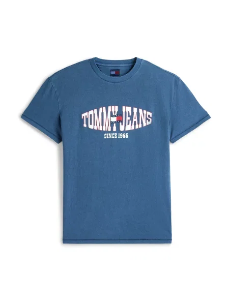 Tommy Jeans Tricou bleumarin / opal / roșu alb