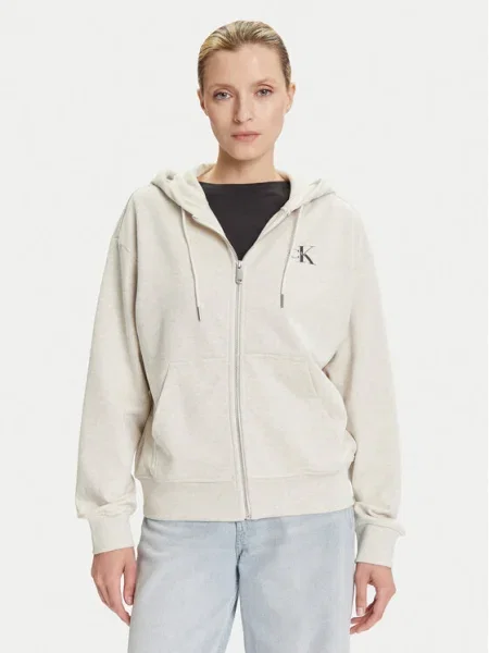 Calvin Klein Jeans Суитшърт Monologo Бежов черно