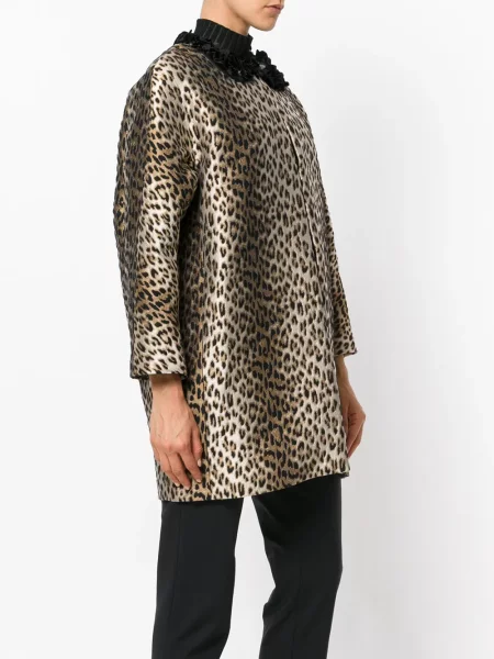 Palton Antonio Marras cu imagine cu model leopard maro